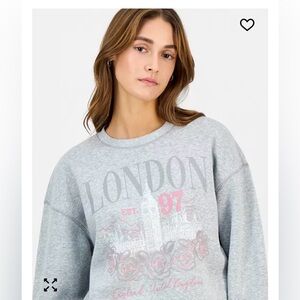 Graphic sweatshirt size S. Grey. London England graphics. NWT.